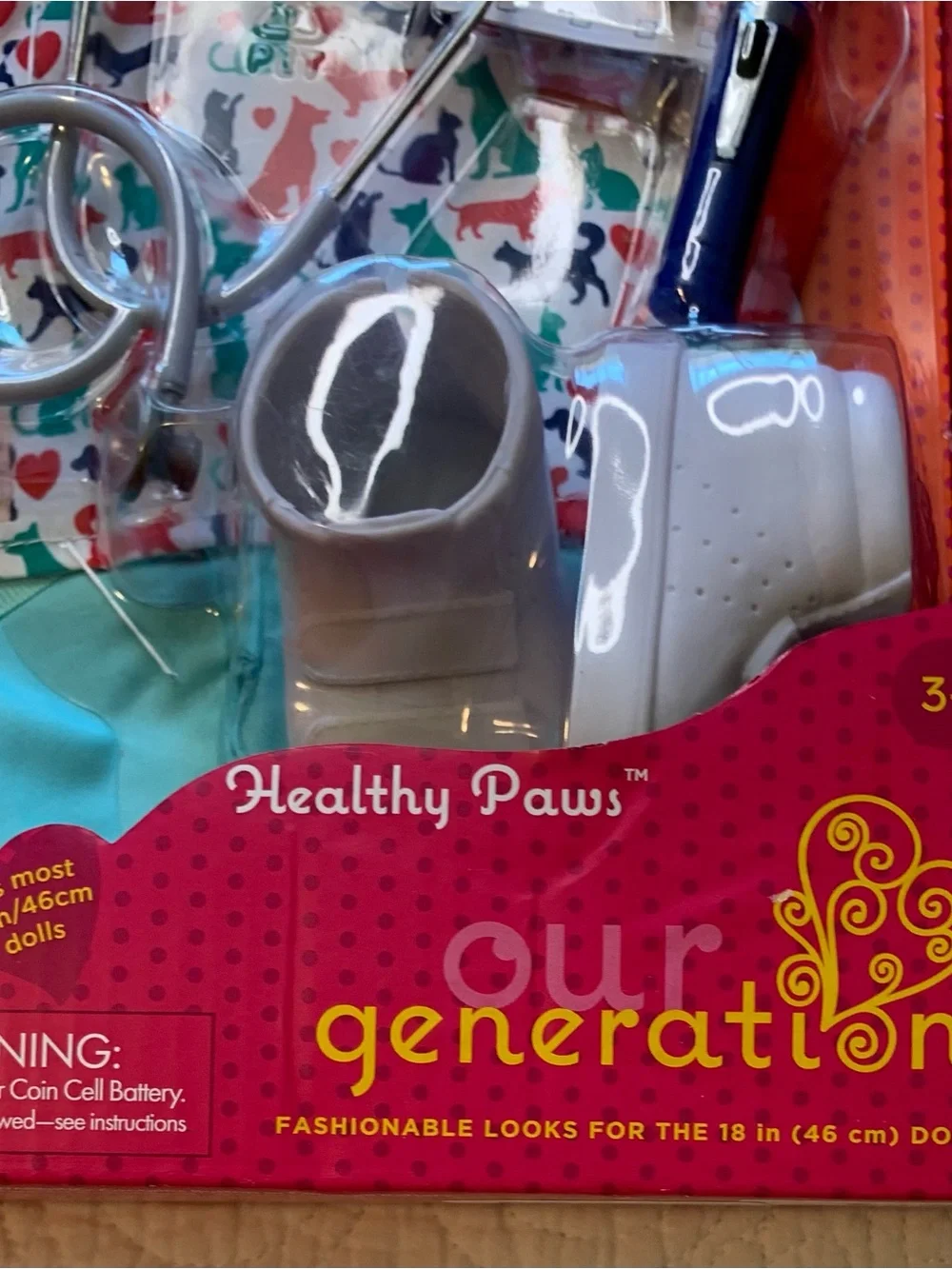 Our Generation Healthy Paws Vet Outfit Set - Teal & Multicolor